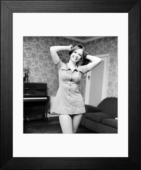 Framed Print : The two Michelle sisters of Chigwell, Essex come into view on the television screens