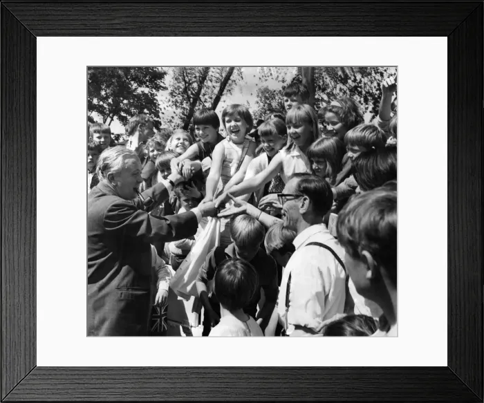 Framed Print : Yorkshire miners Gala. Harold Wilson meets some of the miner Framed Print : Yorkshire miners Gala. Harold Wilson meets some of the miner