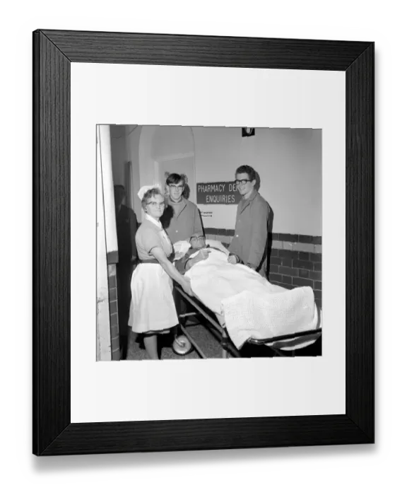 Framed Print : Rhyl Royal Alexander Hospital, Rhyl schoolboys, sixth-formers from the High School