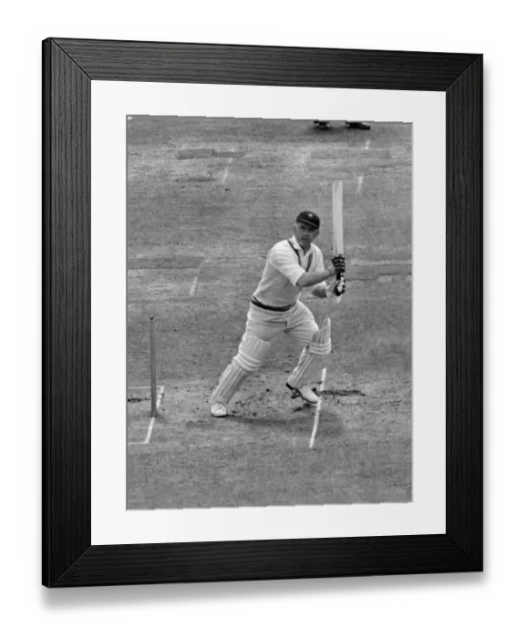 Framed Print : Washbrook makes a lovely drive off A. V. Bedser. May 1953 P009607 Framed Print : Washbrook makes a lovely drive off A. V. Bedser. May 1953 P009607