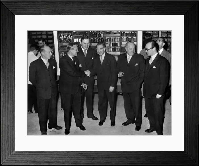 Framed Print : Mr. Douglas Reed (the chairman) is congratulated by Mr. H Framed Print : Mr. Douglas Reed (the chairman) is congratulated by Mr. H