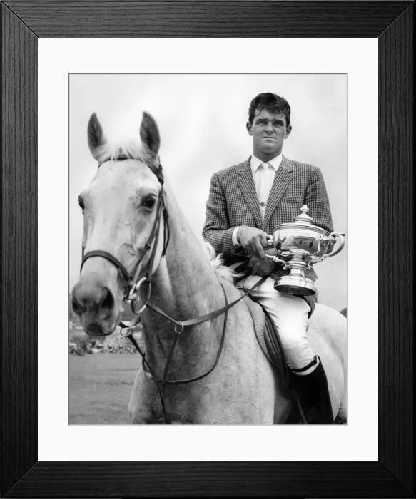 Framed Print : Mr. Harvey Smith, of York, pictured with trophy after winning the Lancashire Area Framed Print : Mr. Harvey Smith, of York, pictured with trophy after winning the Lancashire Area