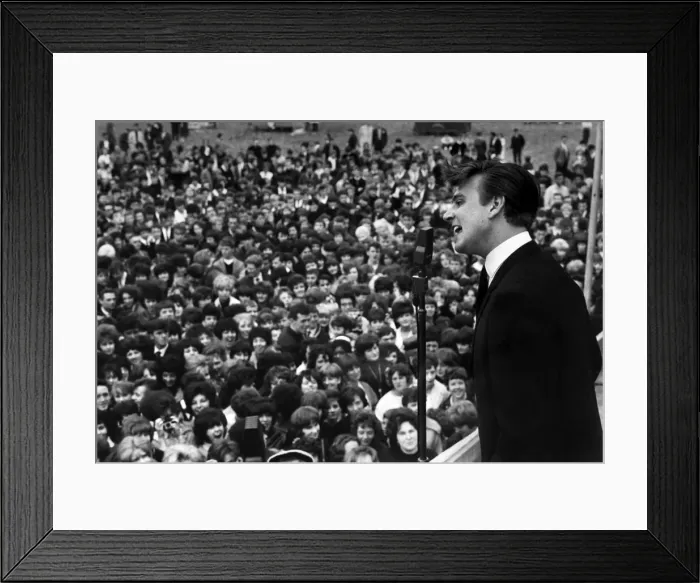 Framed Print : Daily Herald Beat Festival 1963. Billy J. Kramer and some of the crowd Framed Print : Daily Herald Beat Festival 1963. Billy J. Kramer and some of the crowd