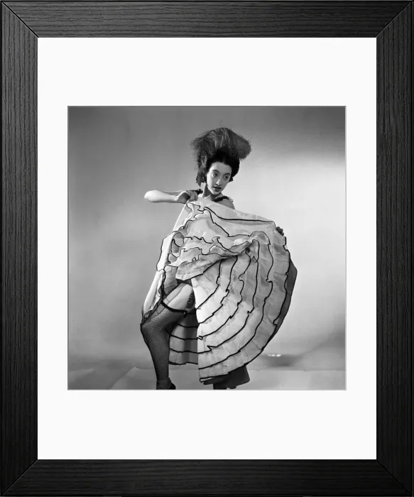 Framed Print : Ballet dancer performing the can can December 1953 D7303-003