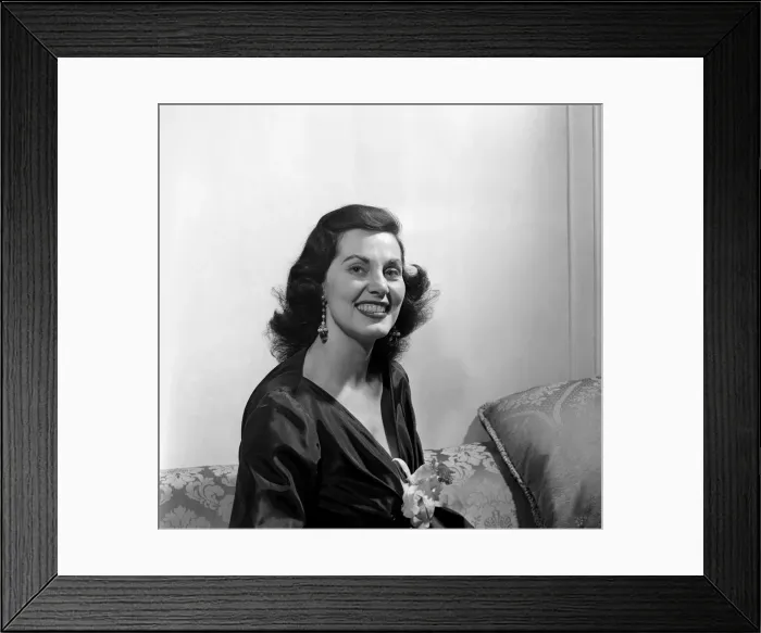 Framed Print : Betty George, American born star of stage musicals and cabaret who is on her first visit