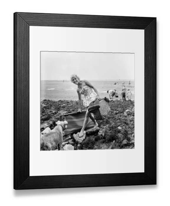 Framed Print : Beach scenes at Haylake. June 1960 M4313