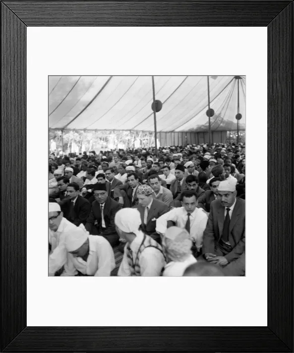 Framed Print : Muslim Religious Service. June 1960 M4300-006 Framed Print : Muslim Religious Service. June 1960 M4300-006