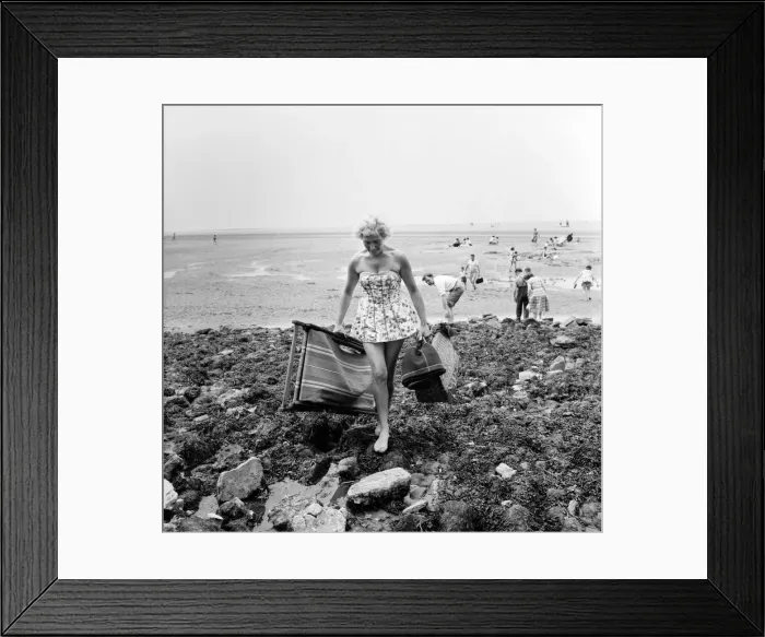 Framed Print : Beach scenes at Haylake. June 1960 M4313-001