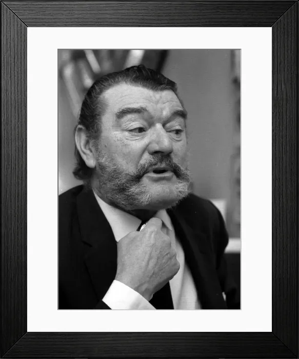 Framed Print : Jack Hawkins being interviewed by Donald Zec at Westmead Lodge, Westmead Framed Print : Jack Hawkins being interviewed by Donald Zec at Westmead Lodge, Westmead