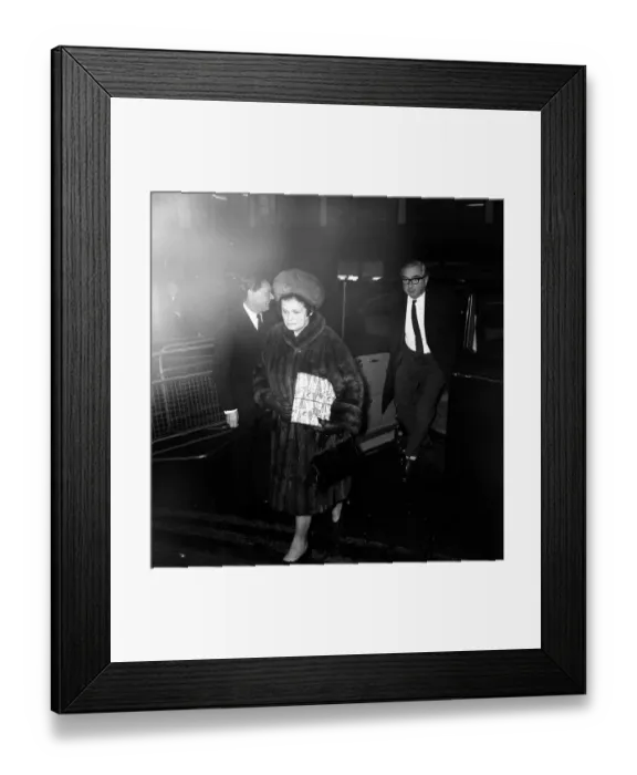 Framed Print : George Brown and his wife arrive at LAP from Rome after talks. Y13 Framed Print : George Brown and his wife arrive at LAP from Rome after talks. Y13