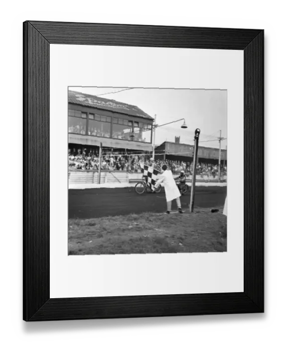 Framed Print : Speedway at stoke, motorsport. June 1960 M4380-014