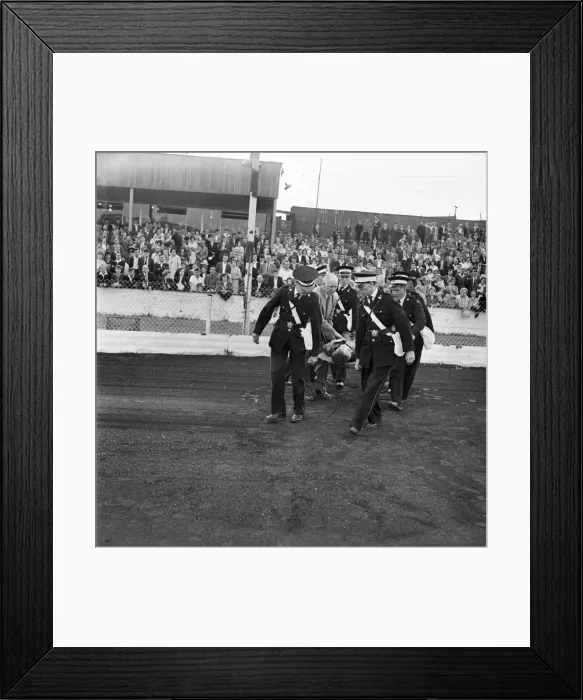Framed Print : Speedway at stoke, motorsport. June 1960 M4380-003