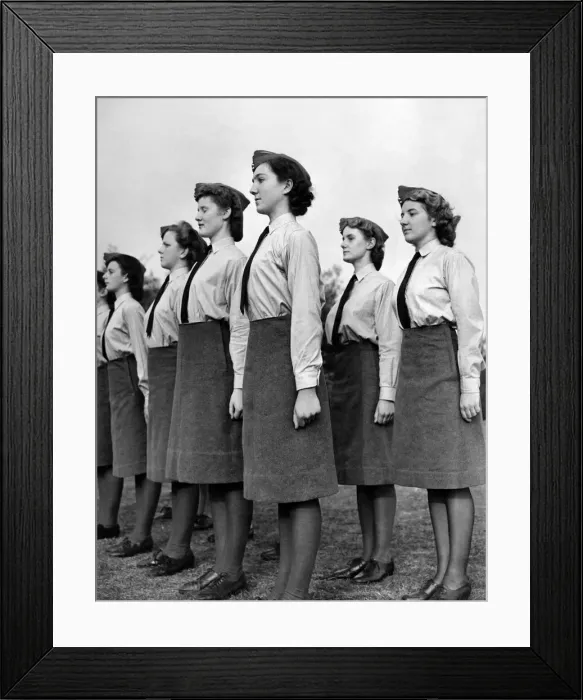 Framed Print : World War II Women. Members of the Womens Junior Air Corps. October 1942 P010205