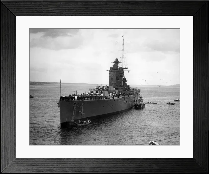 Framed Print : The Royal Navy battleship HMS Nelson. Circa 1935 P004281 Framed Print : The Royal Navy battleship HMS Nelson. Circa 1935 P004281