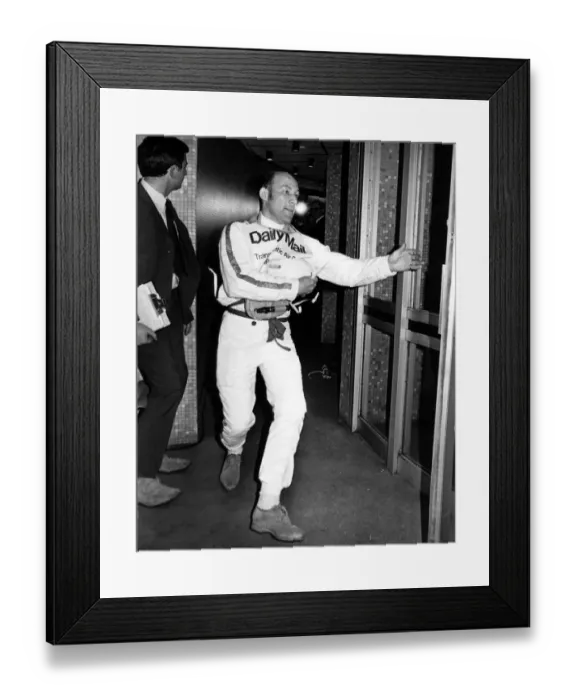 Framed Print : Transatlantic Air Race between London and New York. On his way