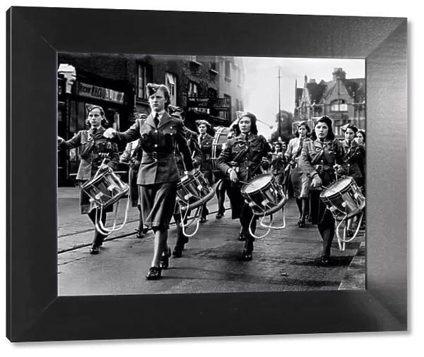World War II Women. WaF band on parade. September 1942 P010203
