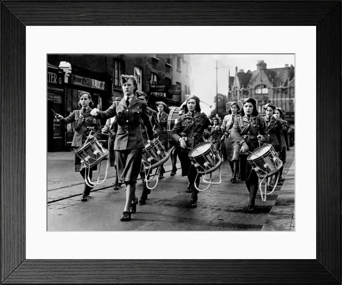 Framed Print : World War II Women. WaF band on parade. September 1942 P010203 Framed Print : World War II Women. WaF band on parade. September 1942 P010203