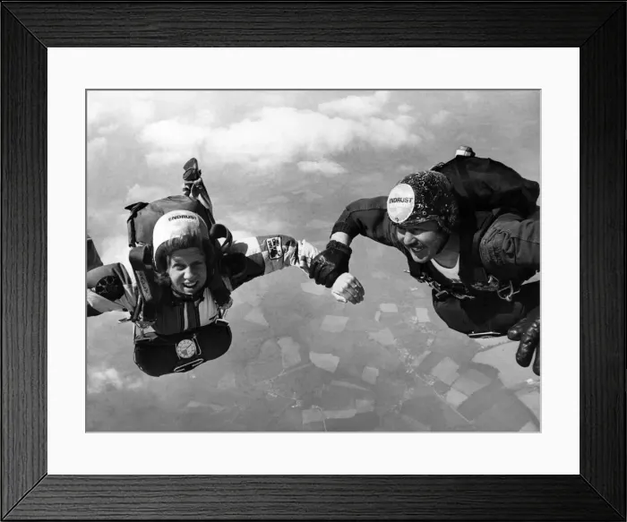 Framed Print : Leaping from an aircraft, 12, 000ft up, is the sort of thing few people would contemplate Framed Print : Leaping from an aircraft, 12, 000ft up, is the sort of thing few people would contemplate