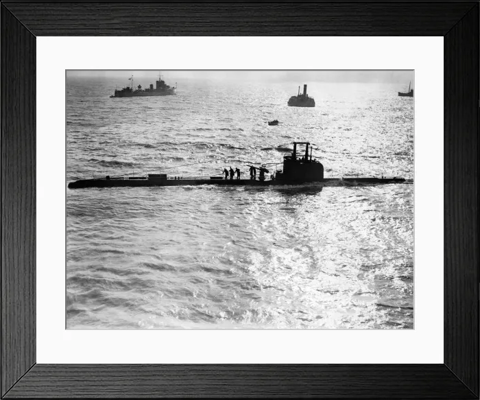 Framed Print : The British Royal Navys Class submarine Sunfish refloating while on patrol Circa Framed Print : The British Royal Navys Class submarine Sunfish refloating while on patrol Circa