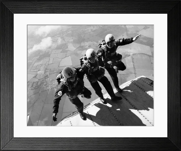 Framed Print : The Birdmen: Leaping from an aircraft, 12, 000ft up, is the sort of thing few people would