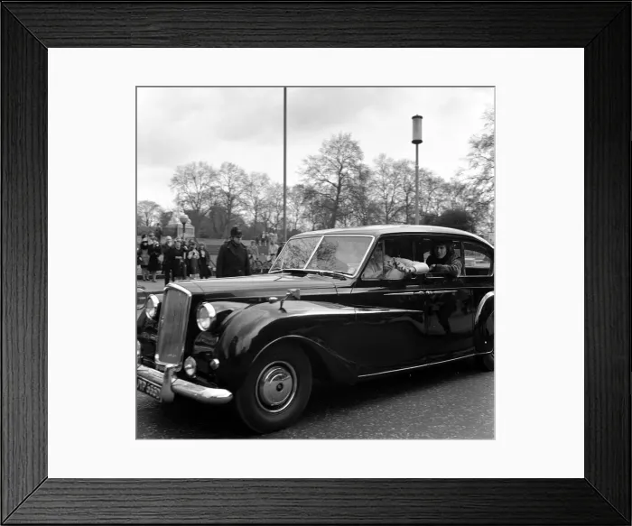 Framed Print : Pop singers the Walker Brothers arrive at Kensington in their car before taking part in a Framed Print : Pop singers the Walker Brothers arrive at Kensington in their car before taking part in a