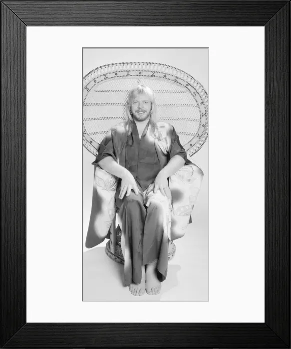 Framed Print : Rick Wakeman keyboard player and former member of the pop group Yes seen here in