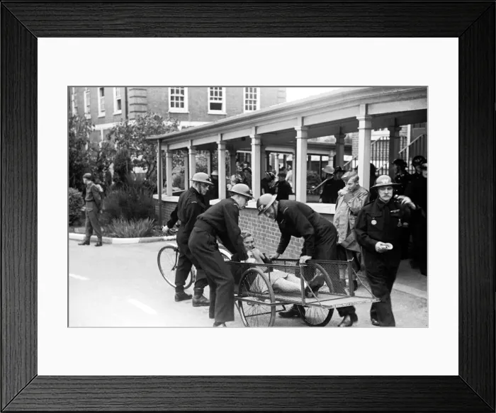 Framed Print : Alfieri. Civil Defence Wardens carry out Invasion Exercises, Kingston, London Framed Print : Alfieri. Civil Defence Wardens carry out Invasion Exercises, Kingston, London