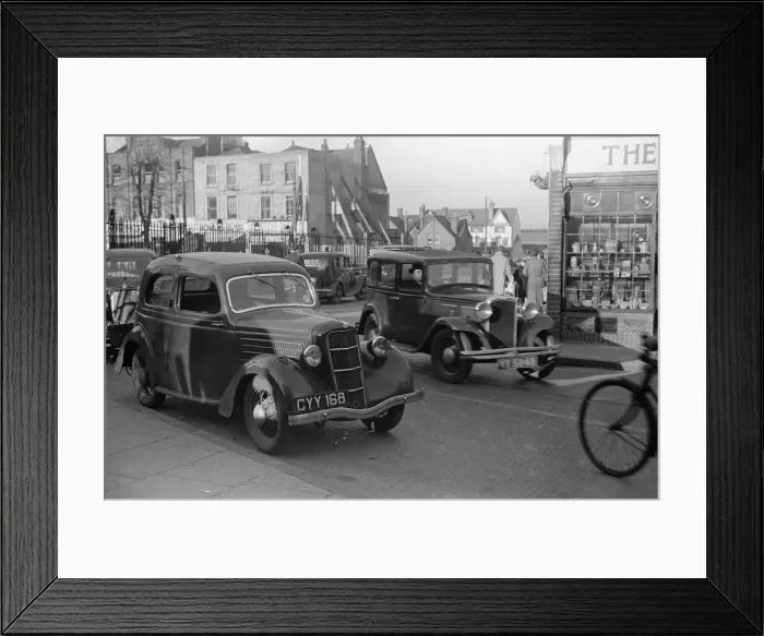 Framed Print : Kingston Upon Thames street scene. Circa 1936