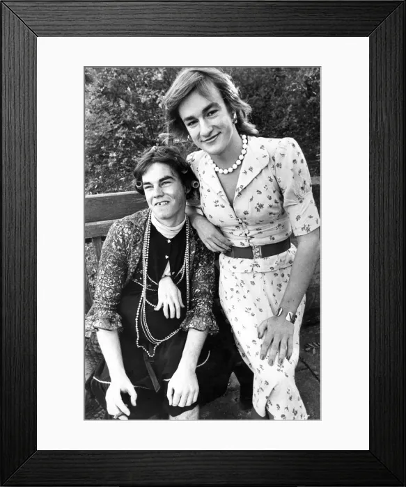Framed Print : Colin Boynton, aged 20, left, and Brian Corlett, 21, two entrants in the Durham Rag Queen Framed Print : Colin Boynton, aged 20, left, and Brian Corlett, 21, two entrants in the Durham Rag Queen