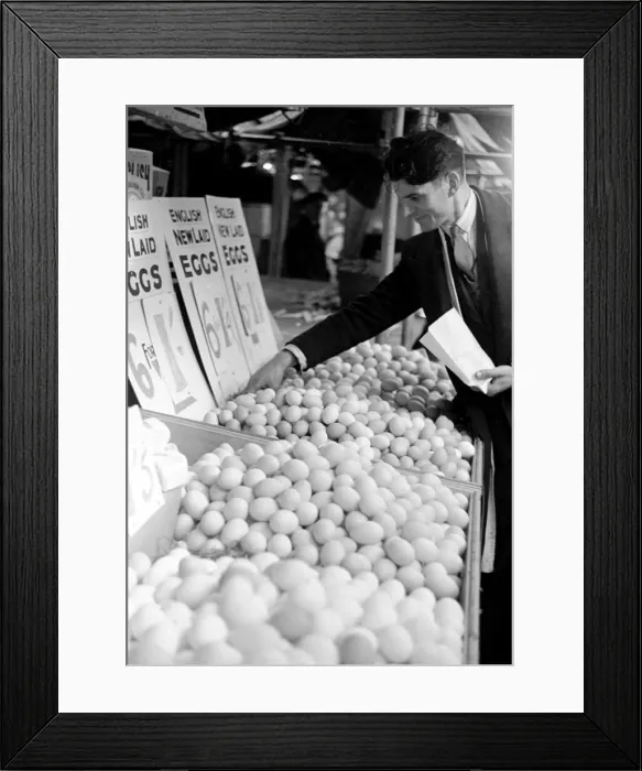Framed Print : The Egg Stall in Kingston Market circa 1936 L102 Framed Print : The Egg Stall in Kingston Market circa 1936 L102