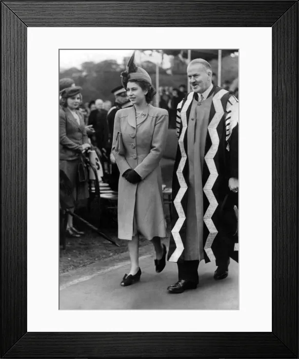Framed Print : Princess Elizabeth Lays The Foundation Stone at of St. Marys College, Durham Framed Print : Princess Elizabeth Lays The Foundation Stone at of St. Marys College, Durham