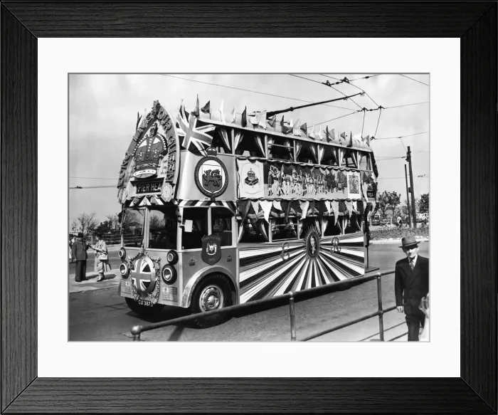 Framed Print : Queen Elizabeth II, Princess Elizabeth - Coronation A brightly decorated Framed Print : Queen Elizabeth II, Princess Elizabeth - Coronation A brightly decorated