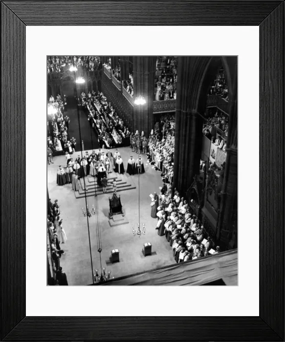 Framed Print : Queen Elizabeth II, Princess Elizabeth - Coronation View of the ceremony from Framed Print : Queen Elizabeth II, Princess Elizabeth - Coronation View of the ceremony from