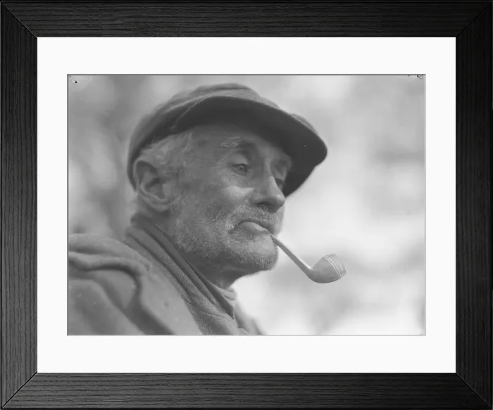 Framed Print : A gentleman of the road in deep contemplation with his pipe Framed Print : A gentleman of the road in deep contemplation with his pipe