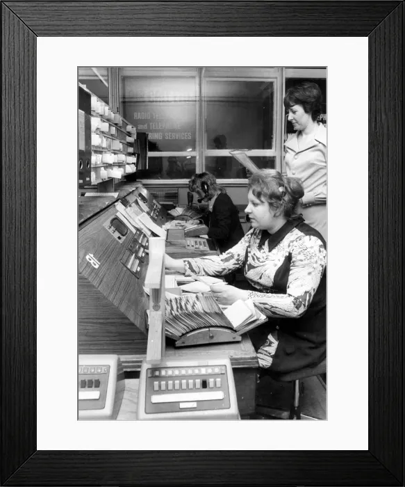 Framed Print : The work of these trained nurse-radio operators at the Leicester headquarters of