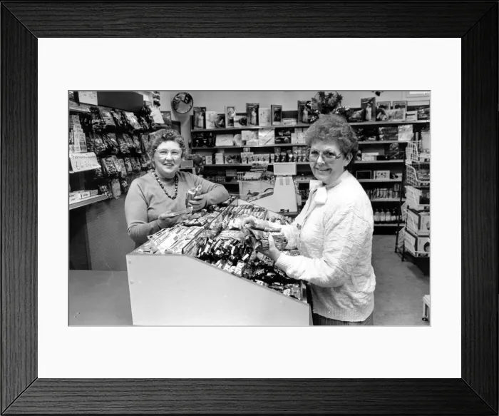 Framed Print : Volunteers at work in the new general shop at Walsgrave hospital, Coventry Framed Print : Volunteers at work in the new general shop at Walsgrave hospital, Coventry