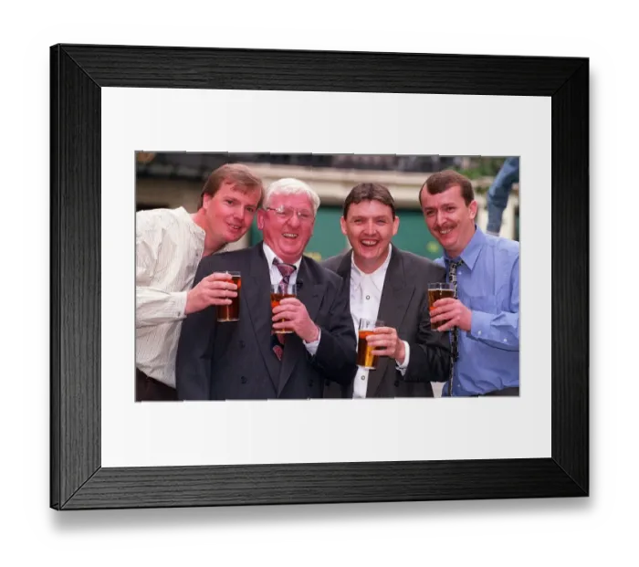 Framed Print : Ken White who won more than six million pounds on the National Lottery with his sons