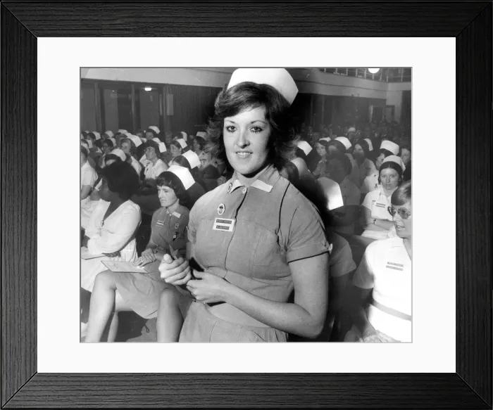 Framed Print : Nurses prizegiving at Walsgrave Hospital, Coventry. Mrs Framed Print : Nurses prizegiving at Walsgrave Hospital, Coventry. Mrs