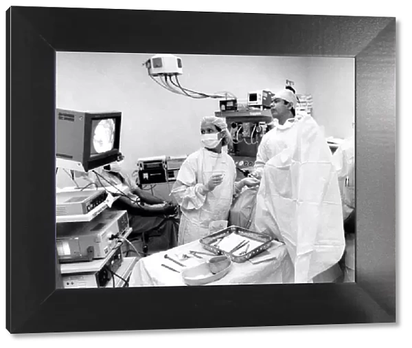 Surgeons perform an operation at George Eliot Hospital, Nuneaton