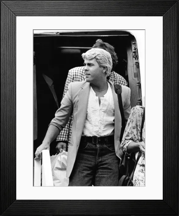 Framed Print : Members of Bucks Fizz - Mike Nolan at Newcastle Airport