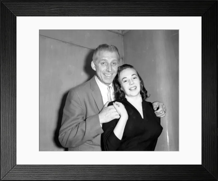 Framed Print : Stan Kenton March 1956 The American band leader with wife Ann pictured on arrival Framed Print : Stan Kenton March 1956 The American band leader with wife Ann pictured on arrival