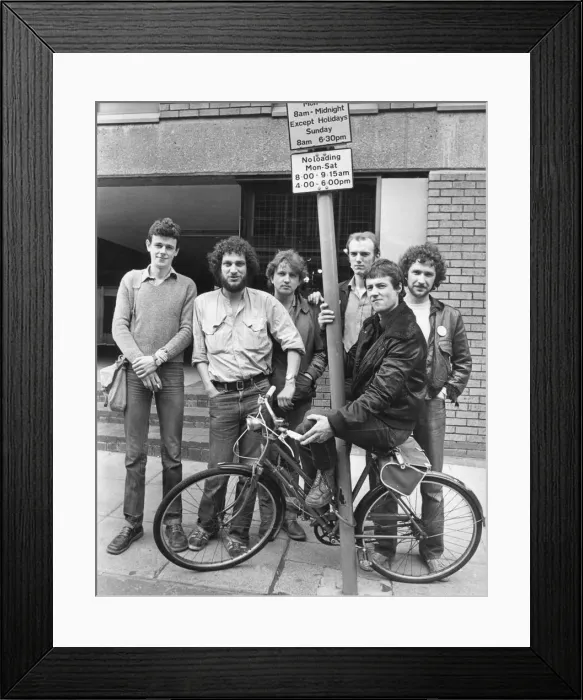 Framed Print : Members of the band Breathing Space, left to right, John Sylvester, Chris Howard