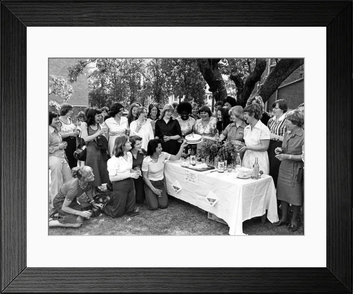 Framed Print : The girls at the South Warwickshire School of Nursing swopped uniforms for jeans