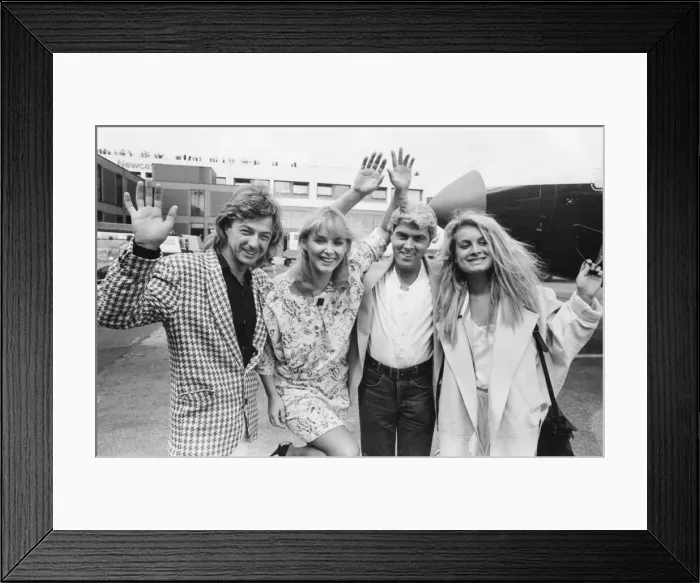 Framed Print : Members of Bucks Fizz - Bobby Gee, Cheryl Baker, Mike Nolan Framed Print : Members of Bucks Fizz - Bobby Gee, Cheryl Baker, Mike Nolan