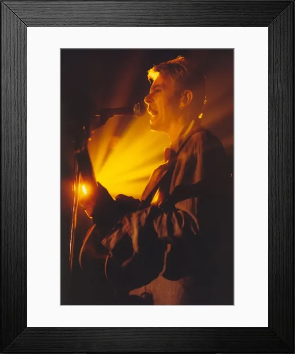 Framed Print : David Bowie on stage at the Riverside Club in Newcastle Framed Print : David Bowie on stage at the Riverside Club in Newcastle