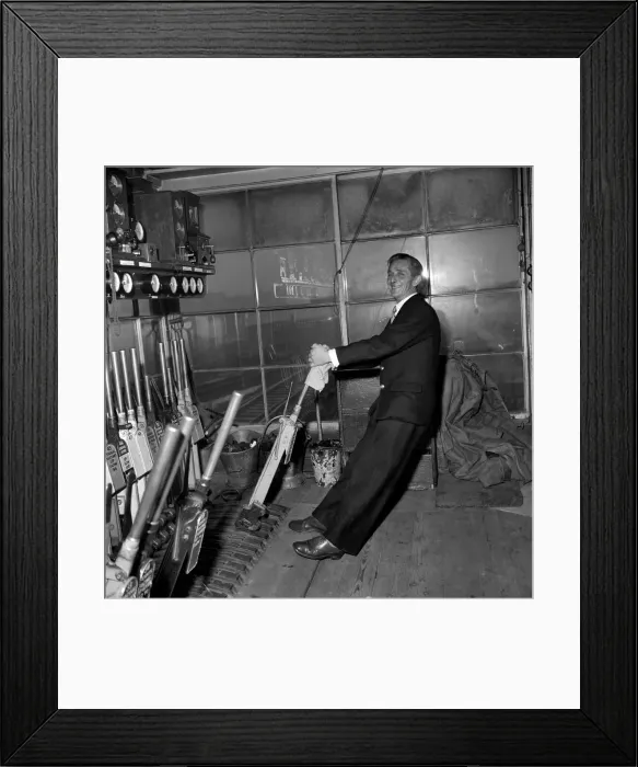 Framed Print : Transport: Railways: Signal man Robert Shepherd seen here in his signal box Framed Print : Transport: Railways: Signal man Robert Shepherd seen here in his signal box