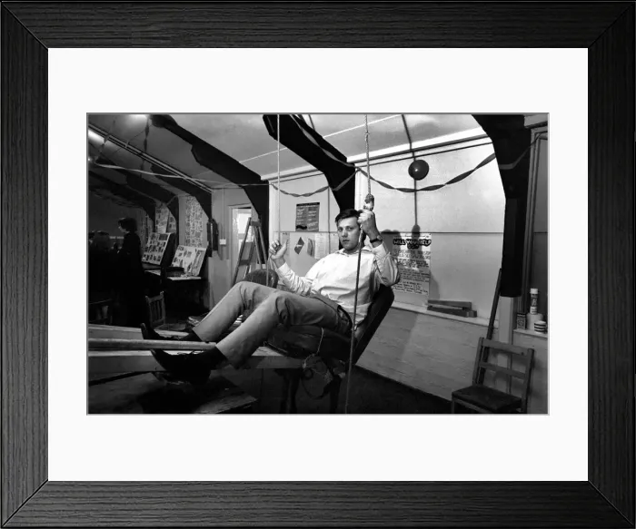 Framed Print : David Turner after completing 77 hours non-stop on the see saw in his world record Framed Print : David Turner after completing 77 hours non-stop on the see saw in his world record