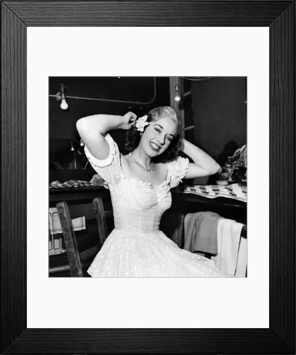 Framed Print : Actress Ruth Dawes seen here in her, dressing room getting ready for the next performance Framed Print : Actress Ruth Dawes seen here in her, dressing room getting ready for the next performance