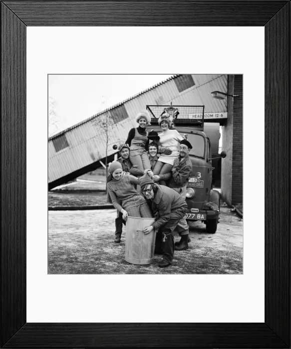 Framed Print : Its a dustbinmans dream... a bin-full of glamour girls Framed Print : Its a dustbinmans dream... a bin-full of glamour girls