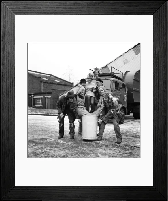 Framed Print : Its a dustbinmans dream... a bin-full of glamour girls Framed Print : Its a dustbinmans dream... a bin-full of glamour girls